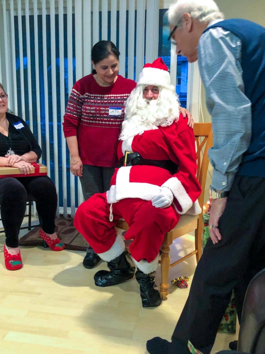 A photo of Santa Clause at the St james lodge christmas party 2018