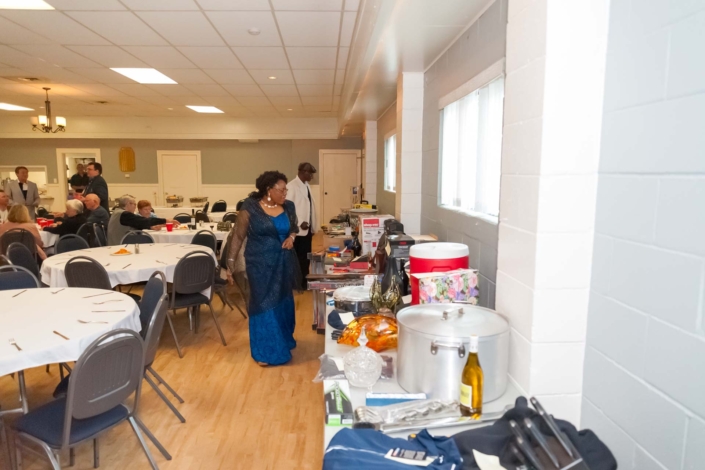 A photo of the prize table at the Ladies night 2019 dinner.