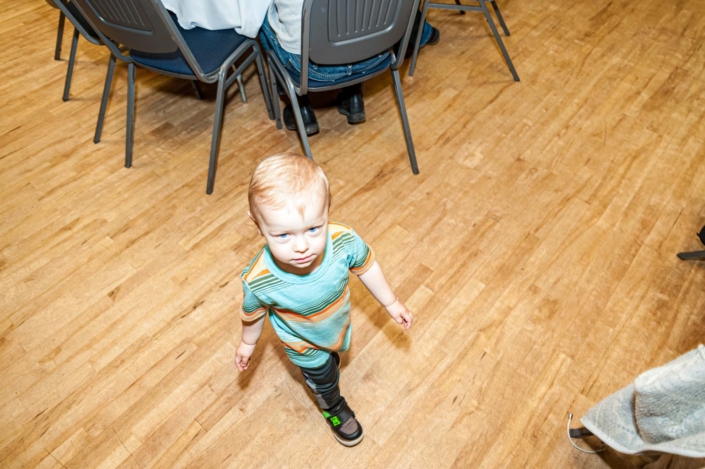 A nice picture of a young child at the Ladies Night dinner 2019.