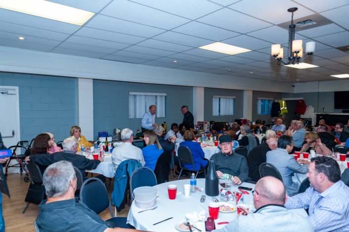 A photo of one of the many tables and the guest at the ladies night dinner 2019.