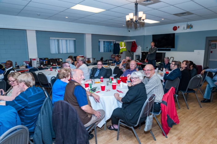 A photo of one of the many tables and the guest at the ladies night dinner 2019.