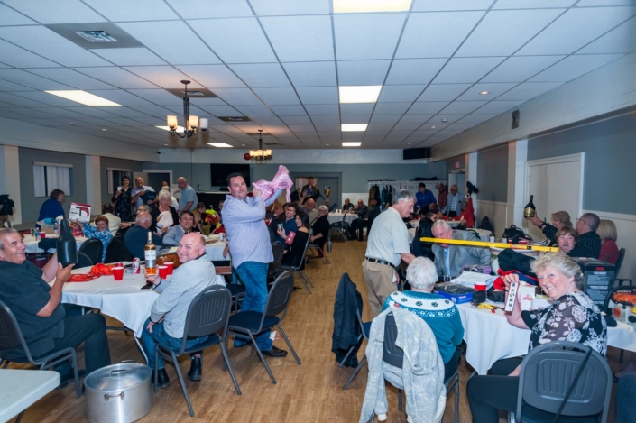 a photograph taken at the Ladies Night 2019 banquet showing all the people who attended.