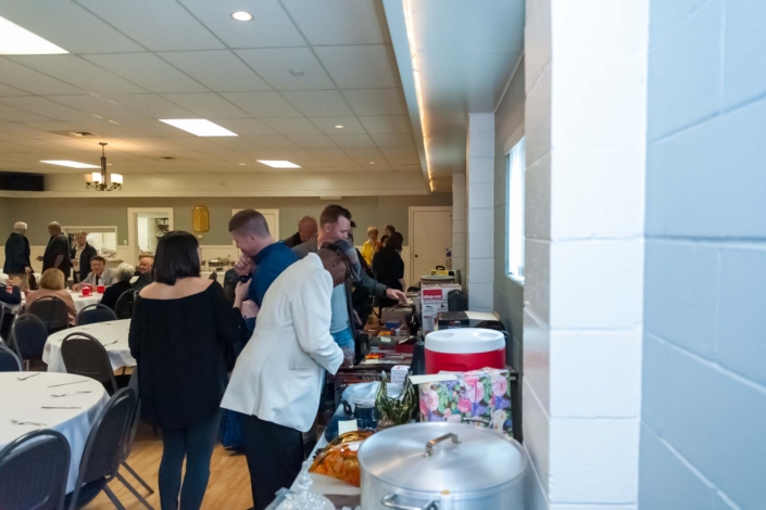 A photo of the prize table at the Ladies night 2019 dinner.