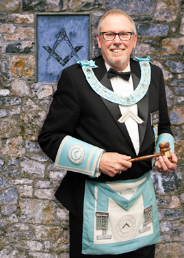 a photo of the master of st. james lodge no 80 wihite rock al strang